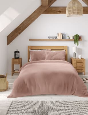 white teddy fleece duvet set