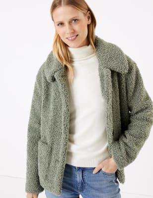 Teddy bear cheap coat m&s