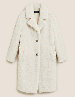Teddy Longline Coat | M&S Collection | M&S