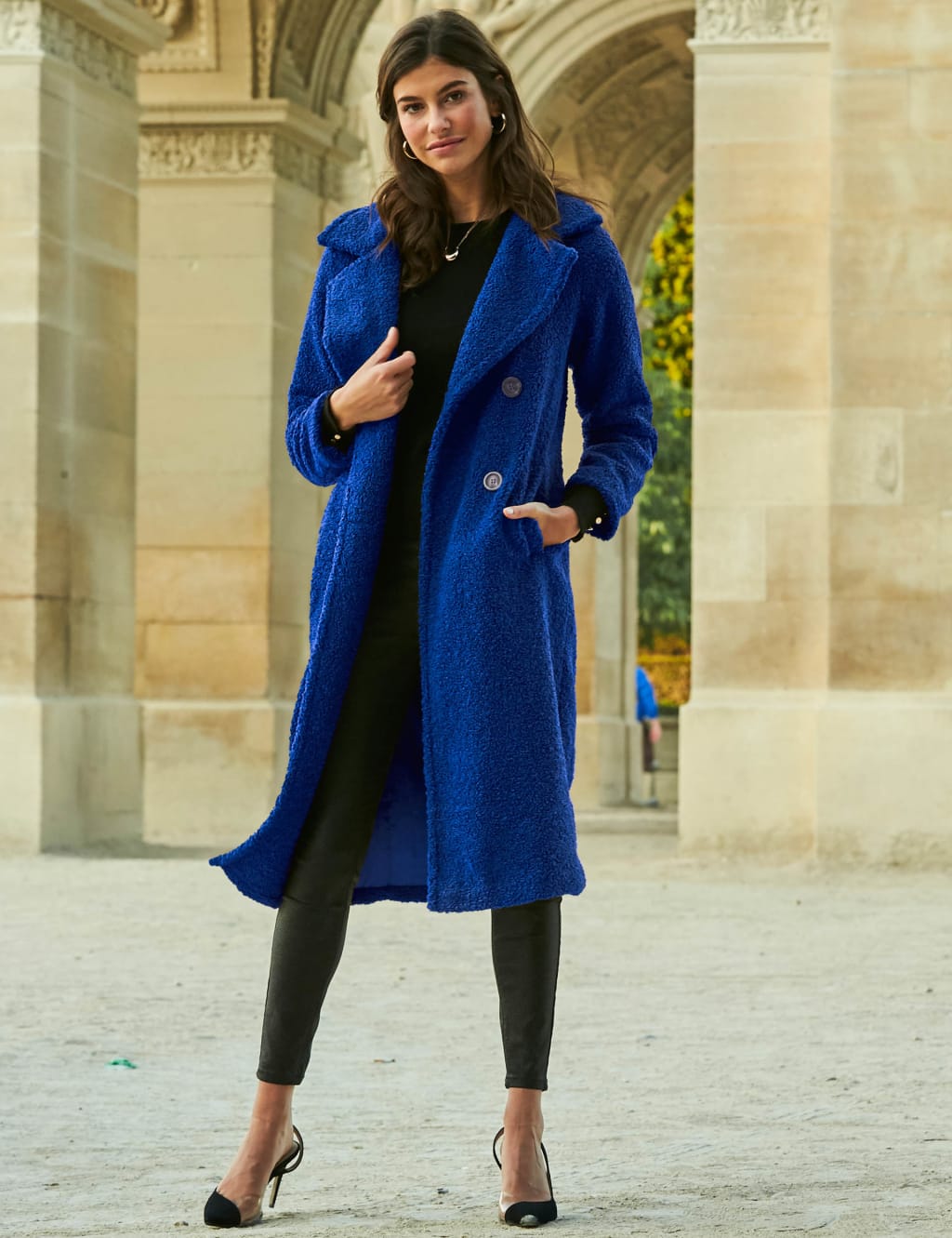 Ankle length teddy on sale coat
