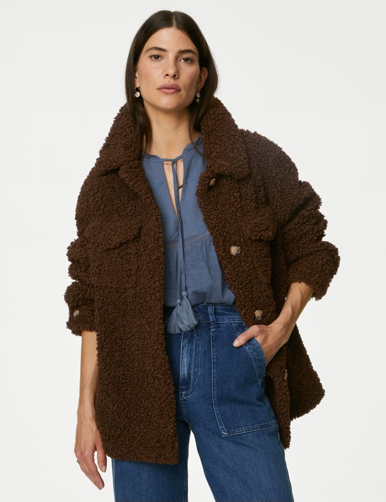 Teddy coat marks and spencer 2025