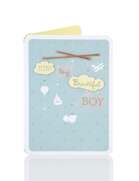 Teeny Tiny Baby Boy Greetings Card Image 1 of 2
