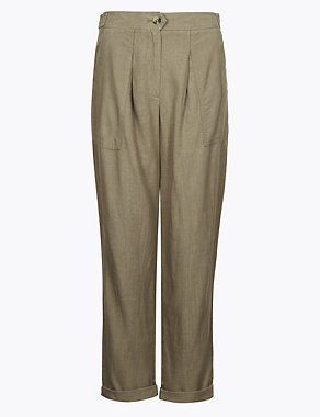 Tencel™ Cargo Straight Ankle Grazer Trousers Image 2 of 6