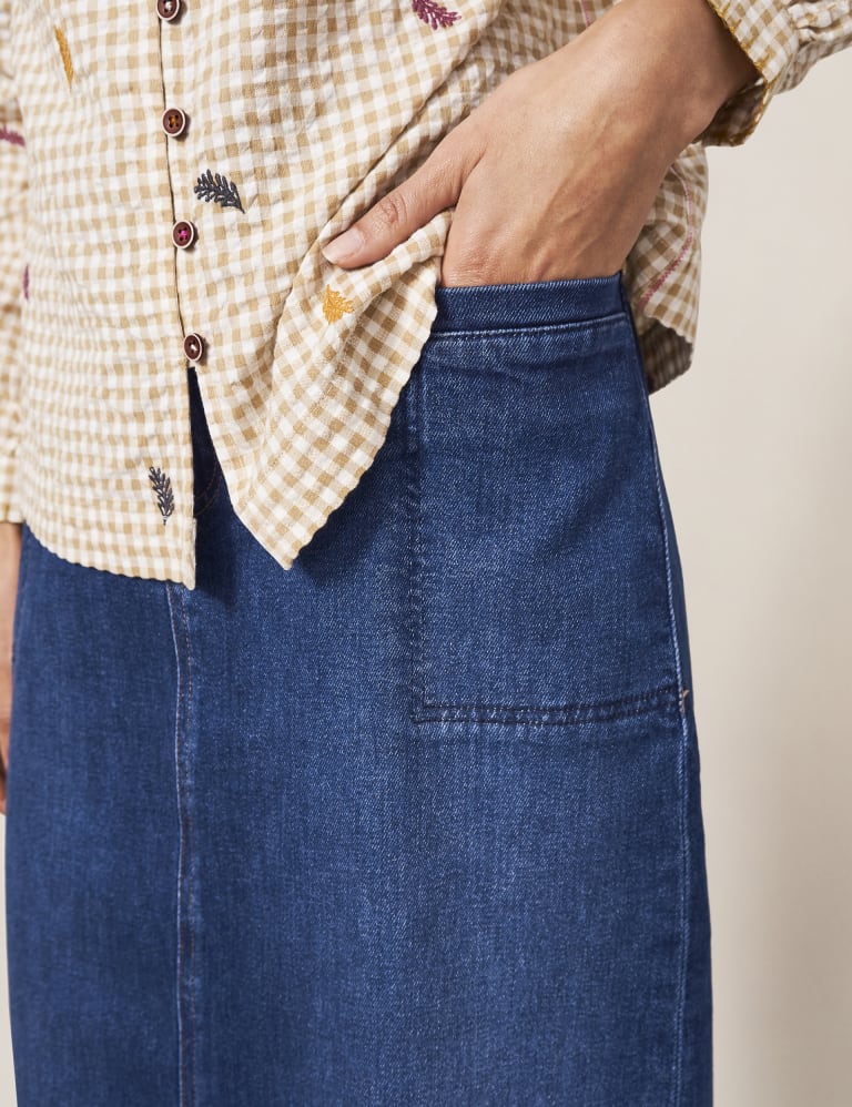 Tencel™ Denim Midi Pencil Skirt 5 of 5