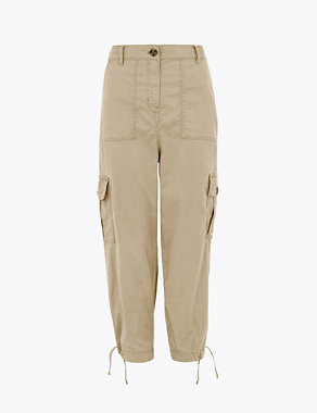 Tencel™ Rich Cargo Cropped Trousers Image 2 of 5