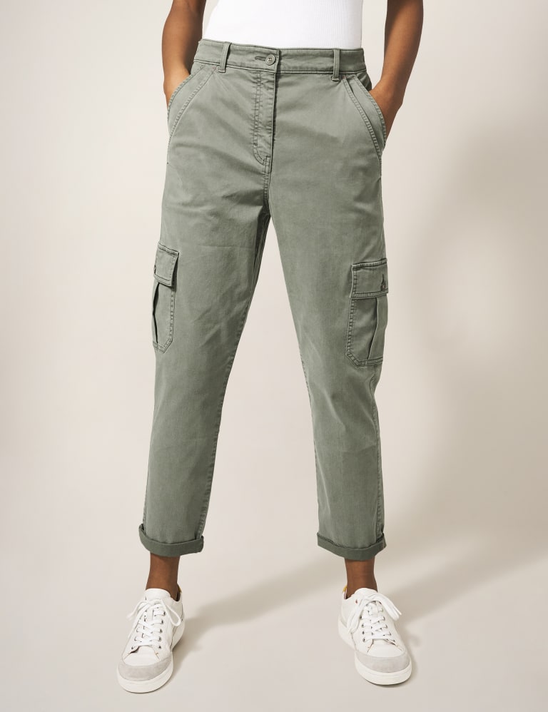 Tencel Rich Cargo Cropped Trousers