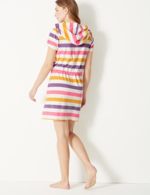 Short sleeve dressing gown with zip sale