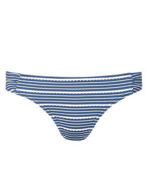 Texture Striped Hipster Bikini Bottoms Image 2 of 4