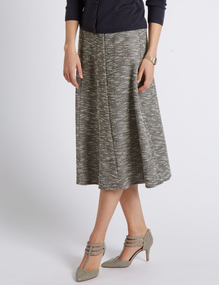 Textured A-Line Midi Skirt 1 of 3