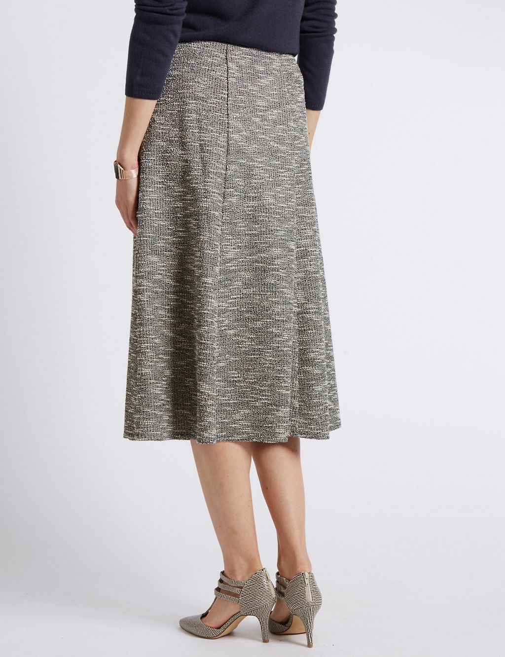 Textured A-Line Midi Skirt 2 of 3