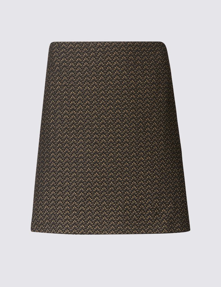 Textured A-Line Mini Skirt 2 of 5