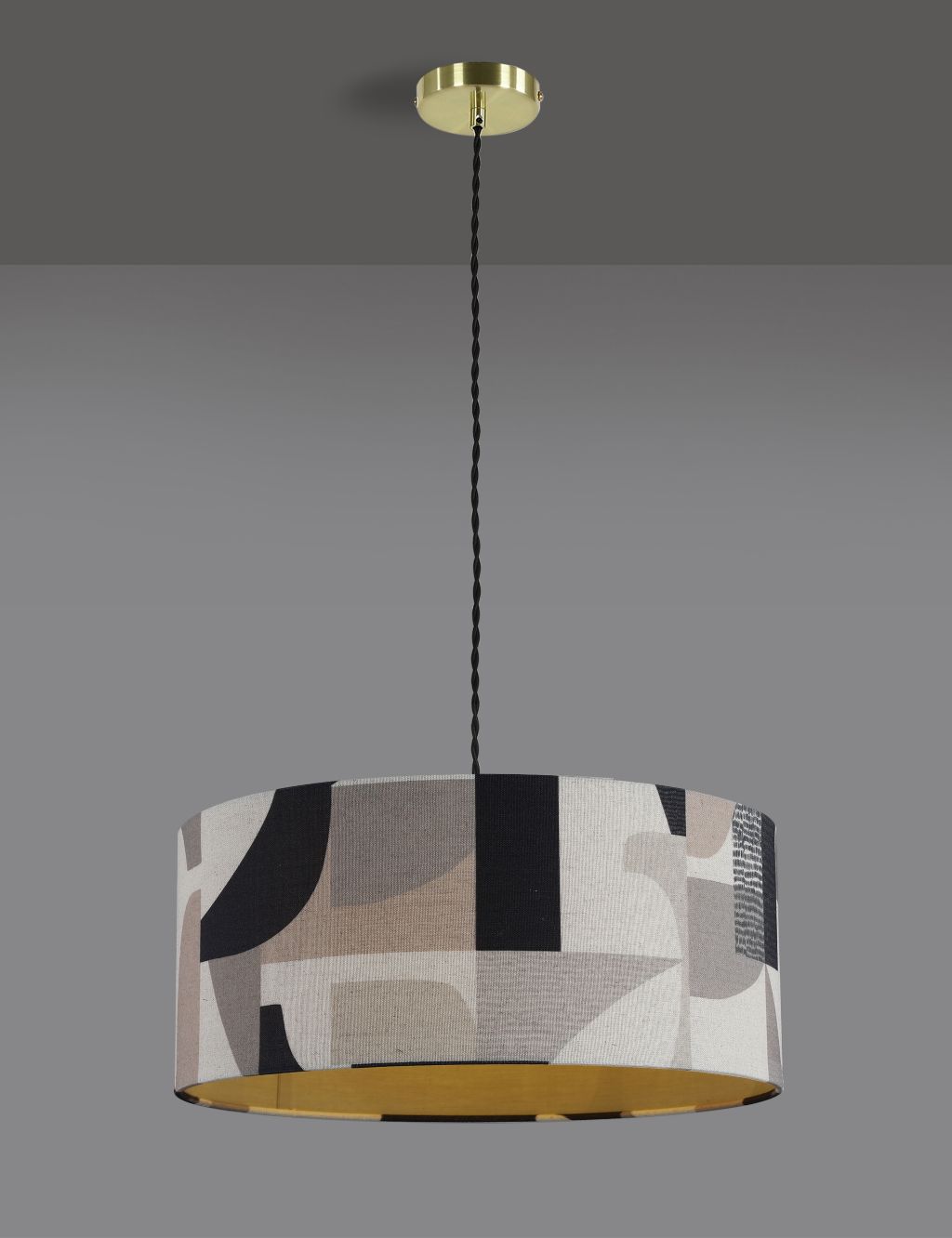 Textured Abstract Placement Drum Lamp Shade 6 of 8