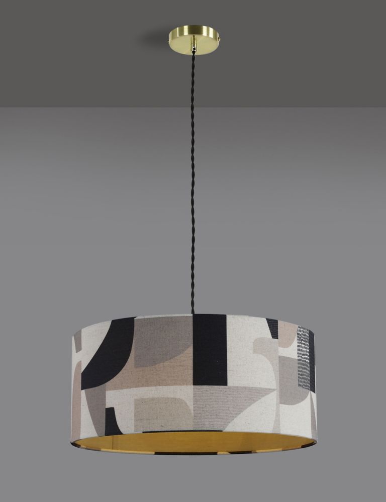 Textured Abstract Placement Drum Lamp Shade 8 of 8