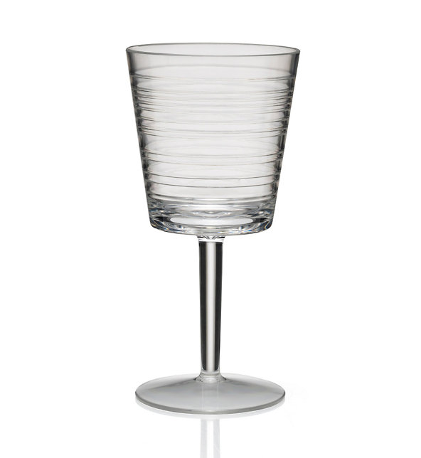 Textured Acrylic Wine Glass Image 1 of 2