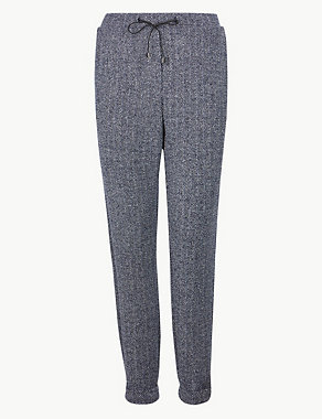 Textured Ankle Grazer Trousers Image 2 of 5