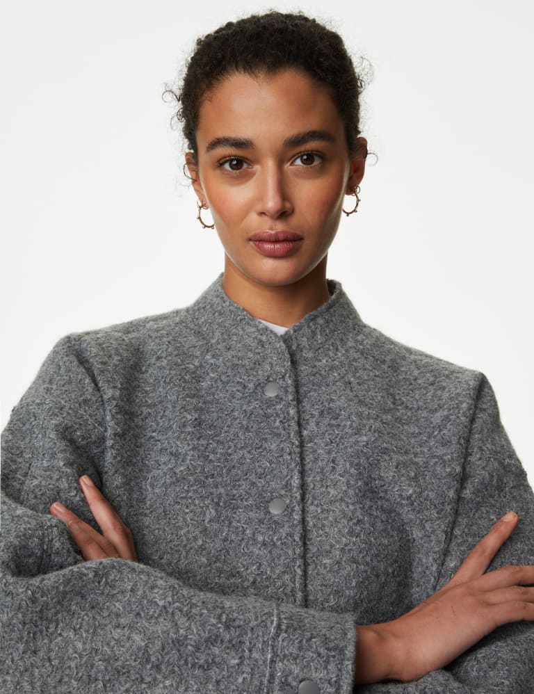 Textured Bomber Jacket