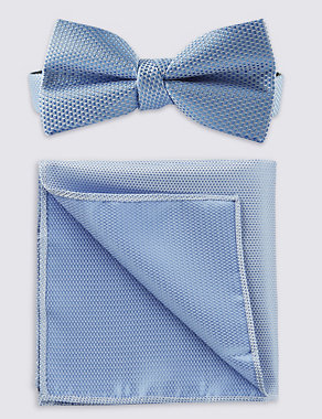 Textured Bow Tie & Pocket Square Image 2 of 5
