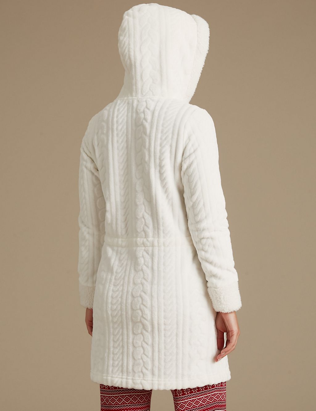 Textured Cable Carved Dressing Gown 2 of 8