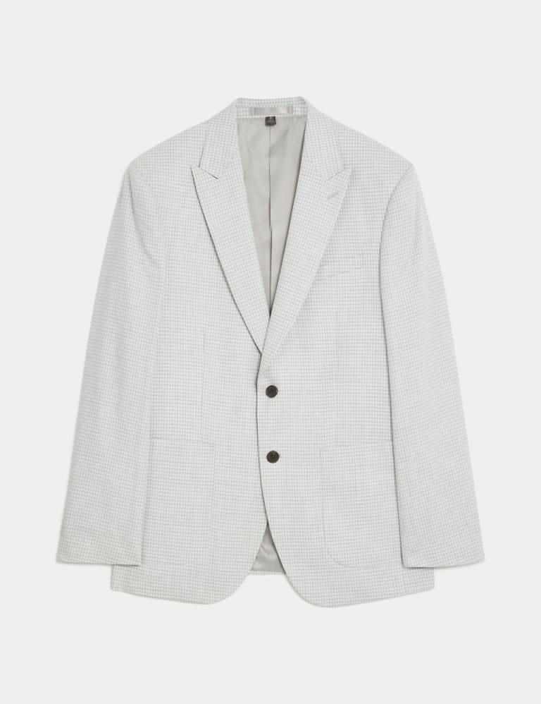 Textured Check Stretch Blazer 2 of 7