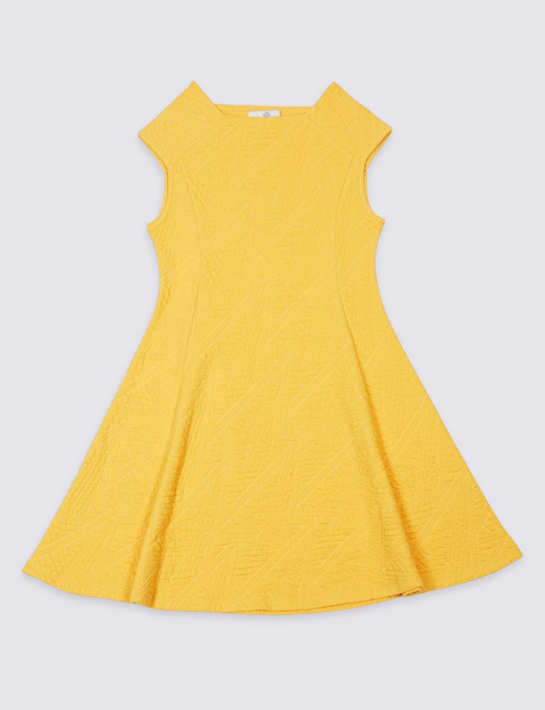 Textured Cotton Blend Dress (3-14 Years) 2 of 4