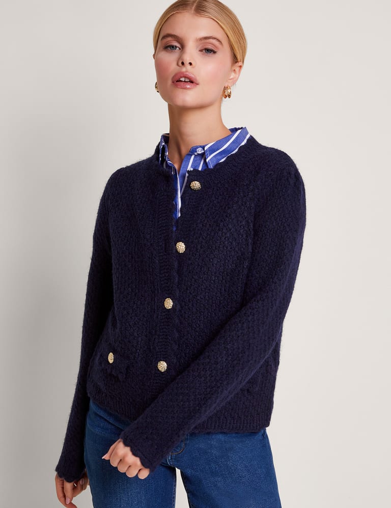 M&s ladies navy cardigans discount