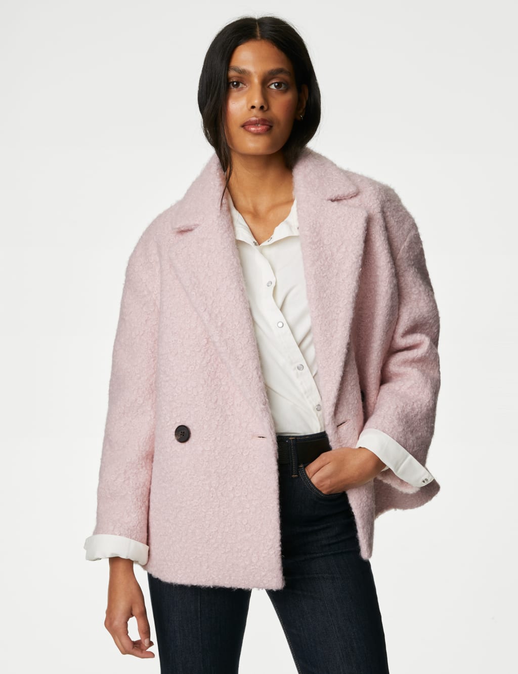 Women's double cheap breasted peacoat