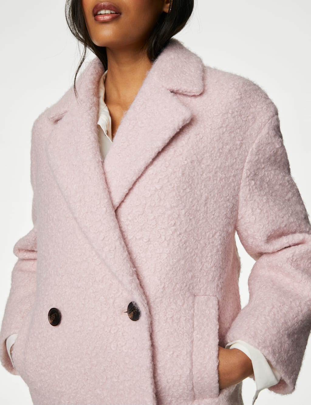 Bp textured double breasted outlet coat