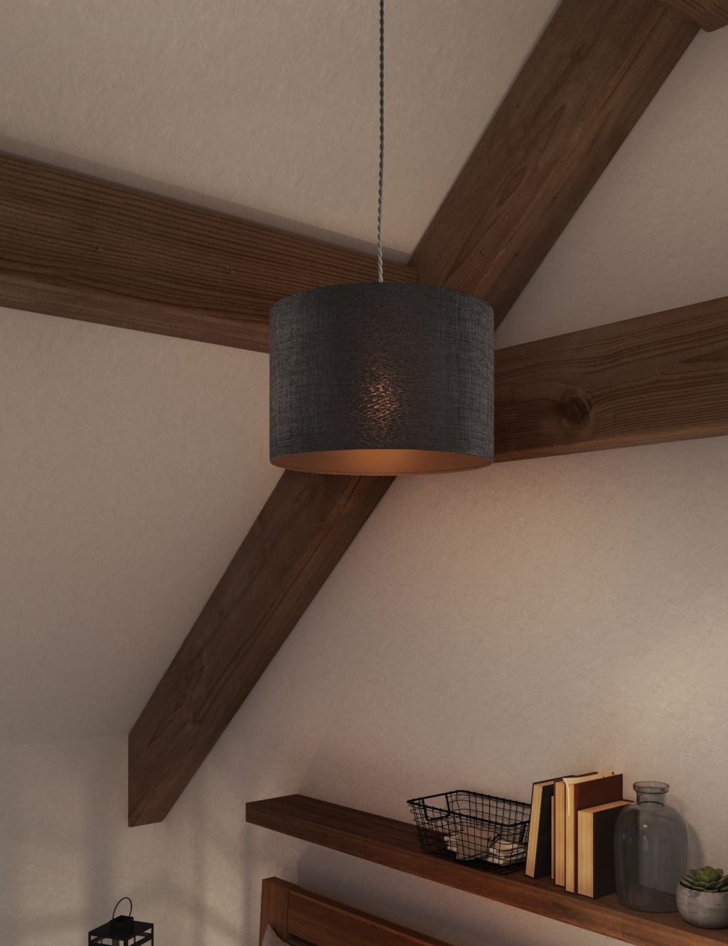 Textured Drum Lamp Shade 1 of 7