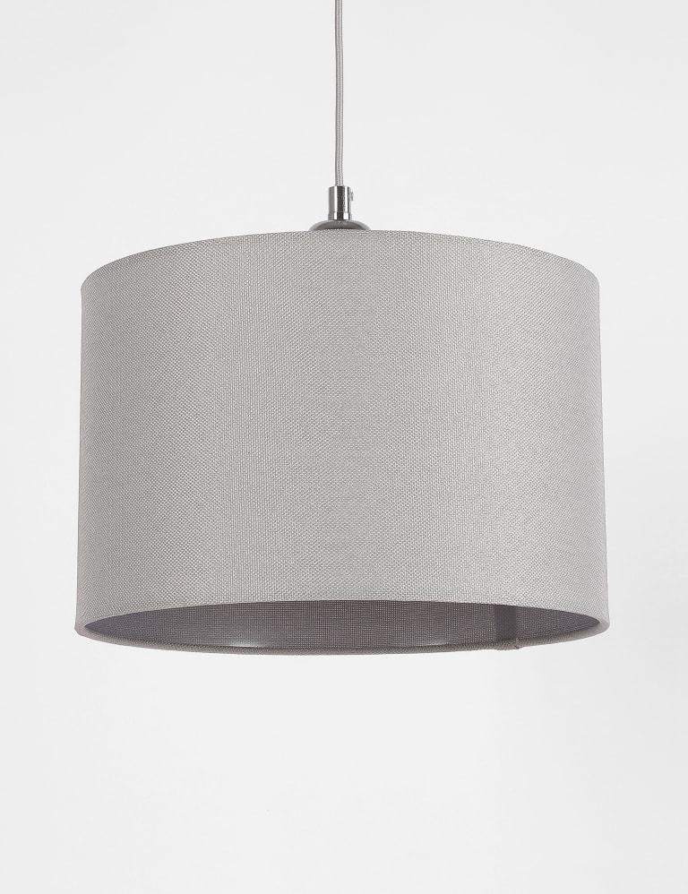 Grey fabric light on sale shade