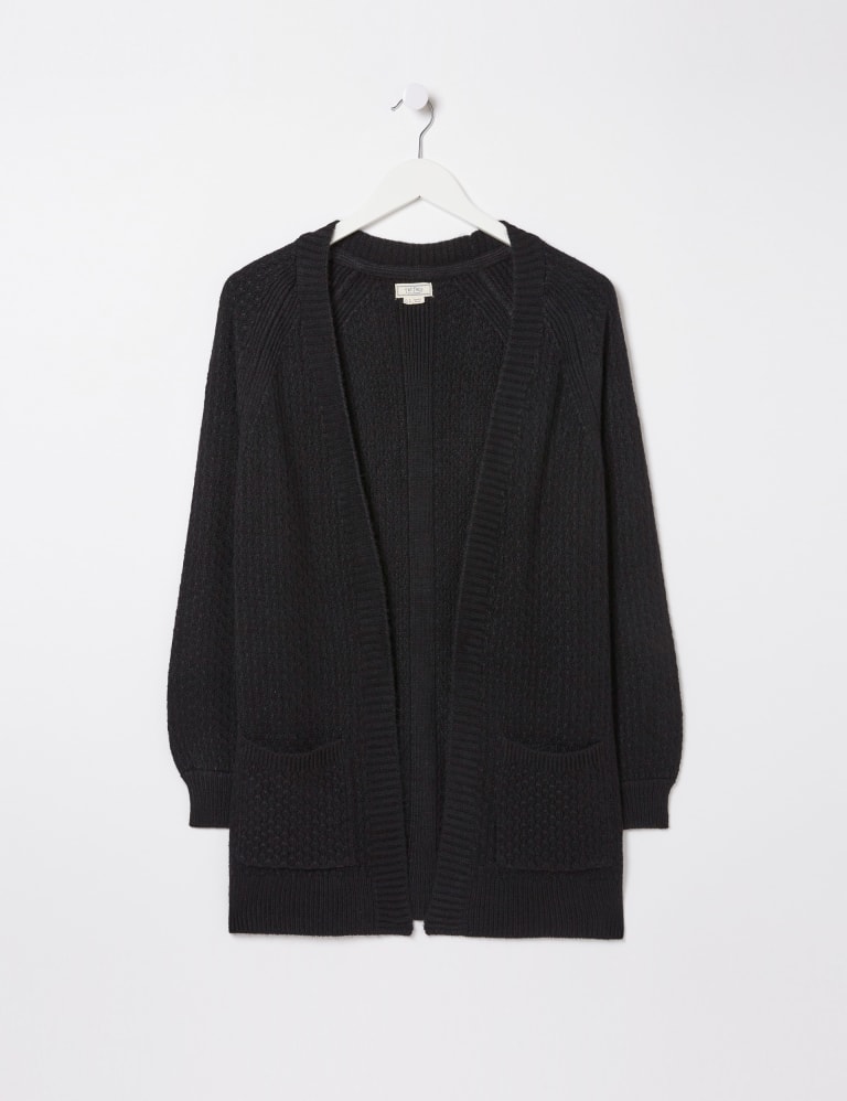 Textured Edge to Edge Longline Cardigan