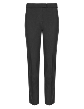 Textured Extended Tab Ankle Grazer Trousers Image 2 of 4