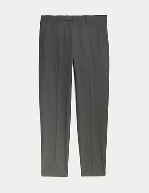 Textured Flat Front Stretch Trousers Image 2 of 6