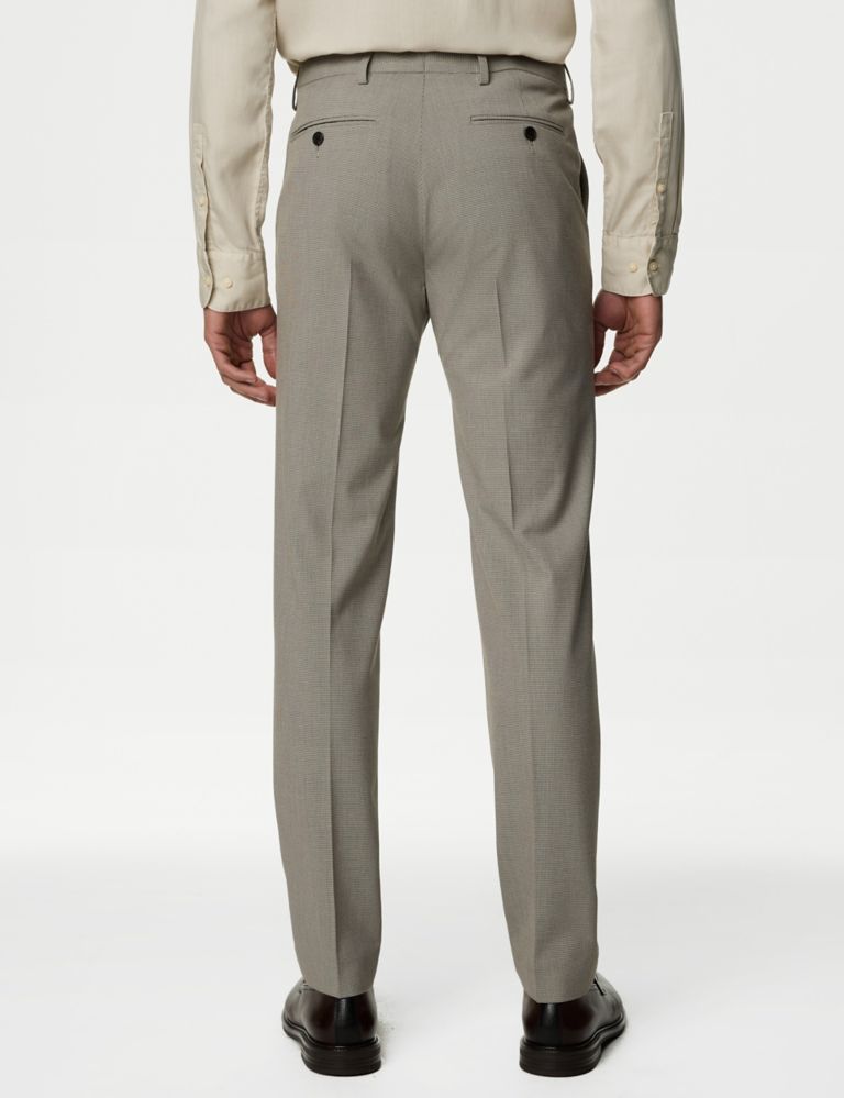 Textured Flat Front Stretch Trousers 5 of 7
