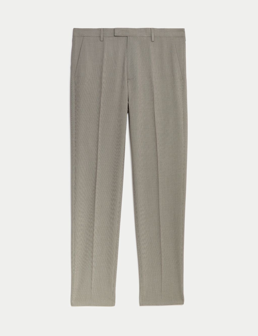 Textured Flat Front Stretch Trousers 1 of 7