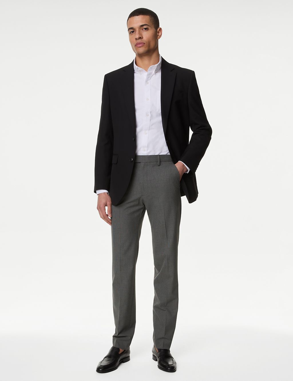 Textured Flat Front Stretch Trousers 6 of 6