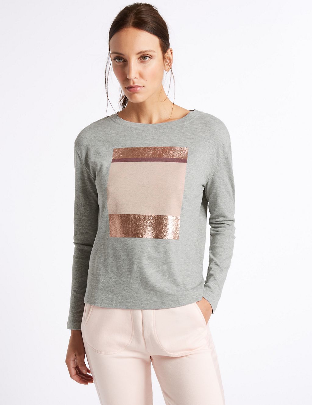 Textured Foil Placement Sweatshirt 3 of 5