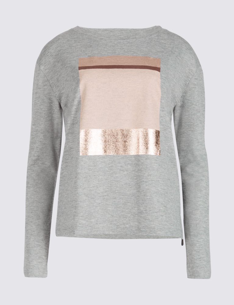 Textured Foil Placement Sweatshirt 2 of 5
