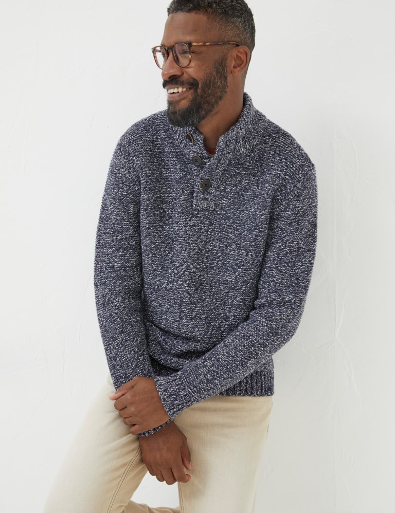 Textured Funnel Neck Jumper with Wool FatFace M S