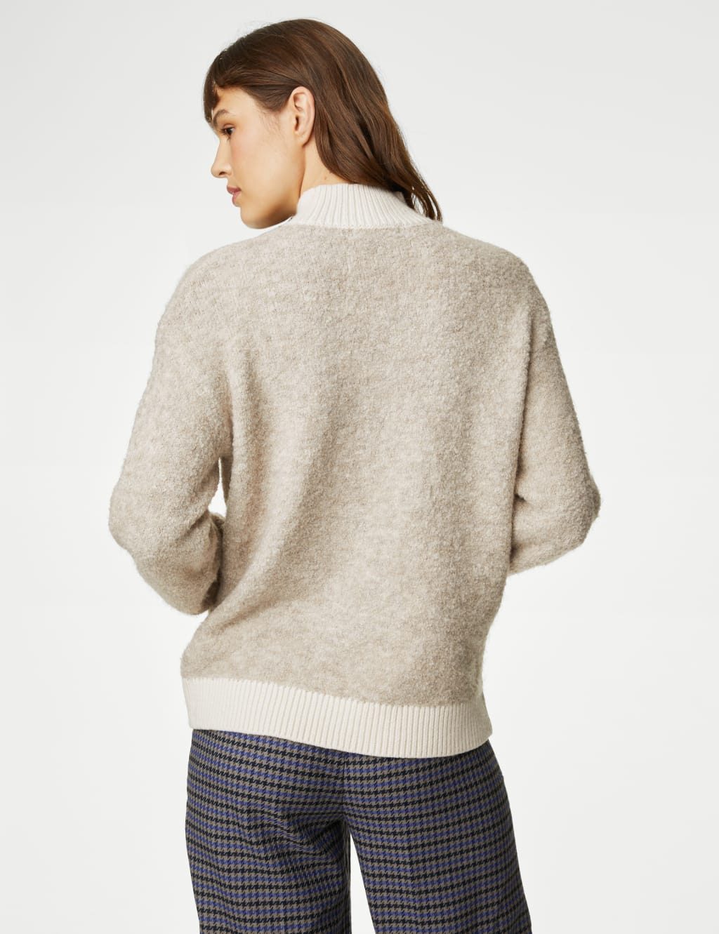 Textured Funnel Neck Jumper M&S Collection M&S