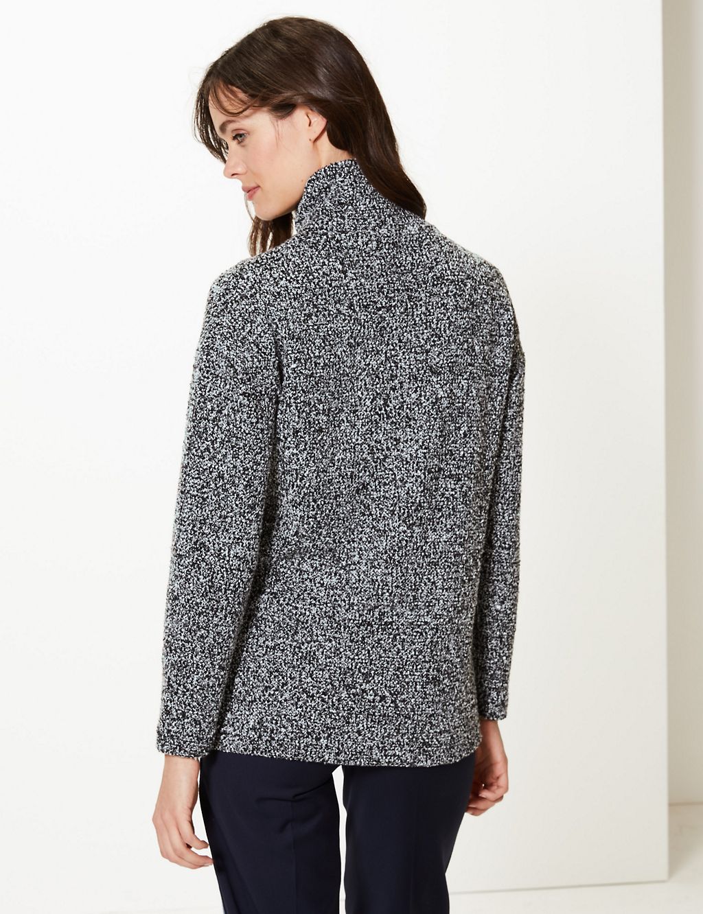 Textured High Neck Relaxed Fit Jumper 4 of 4