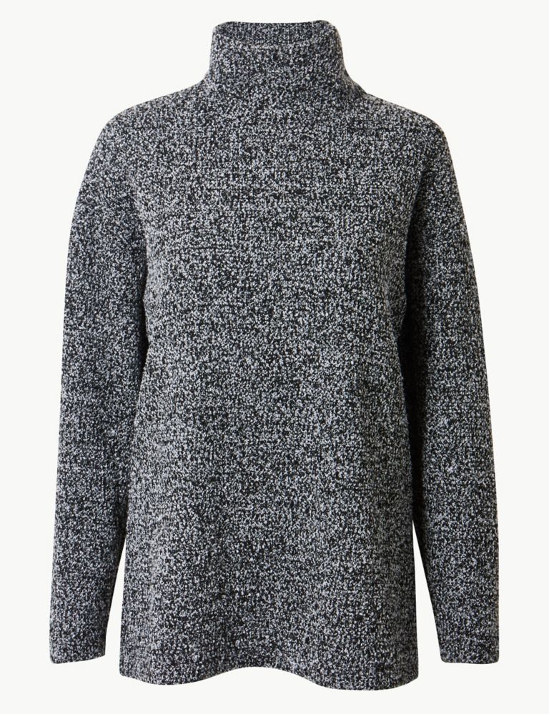 Textured High Neck Relaxed Fit Jumper 2 of 4