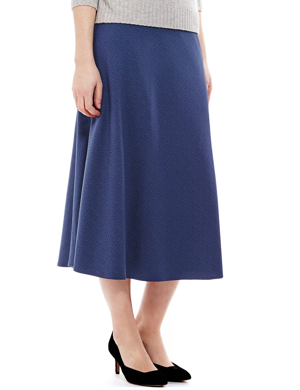 Textured Jacquard Long A-Line Skirt 2 of 4