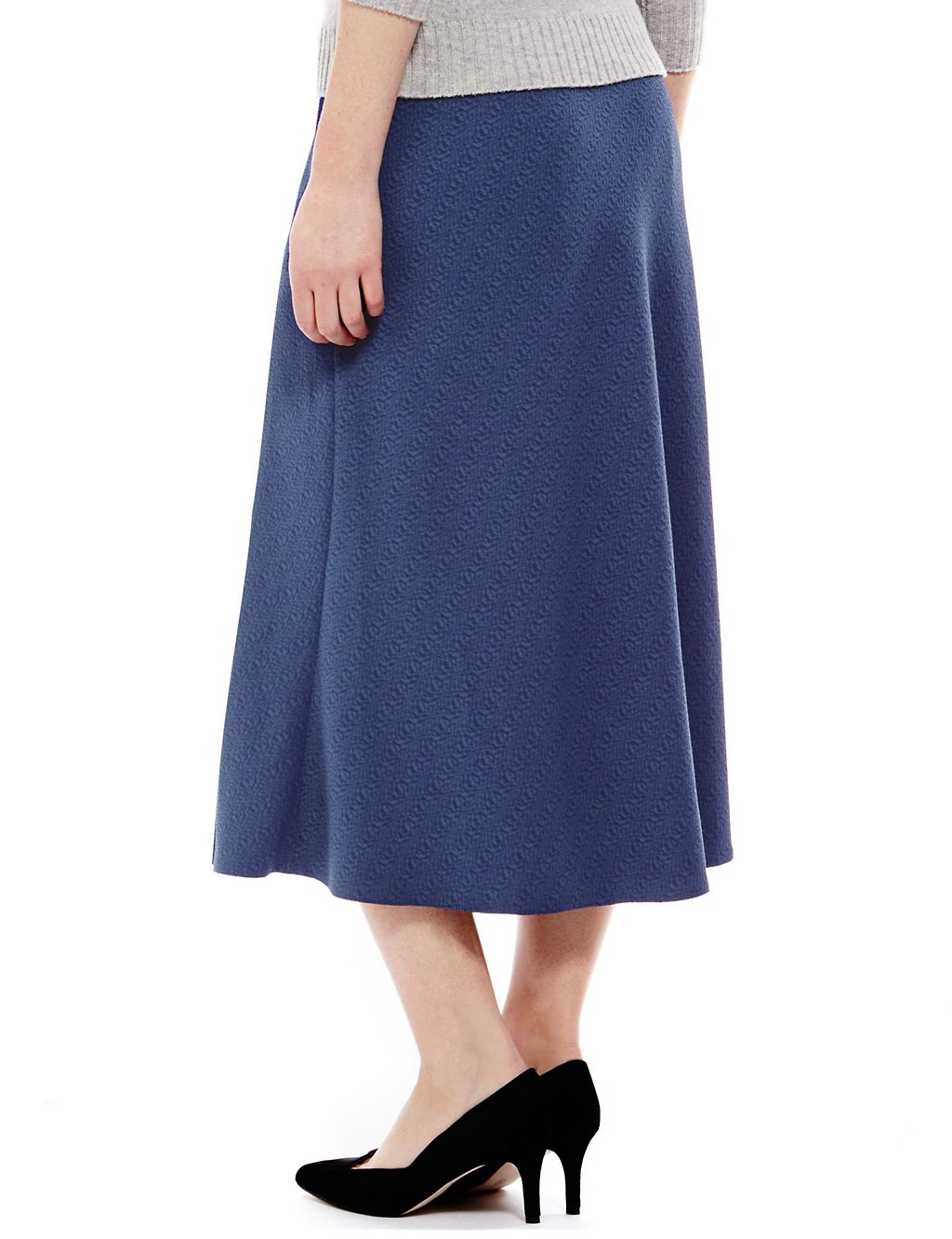 Textured Jacquard Long A-Line Skirt 4 of 4