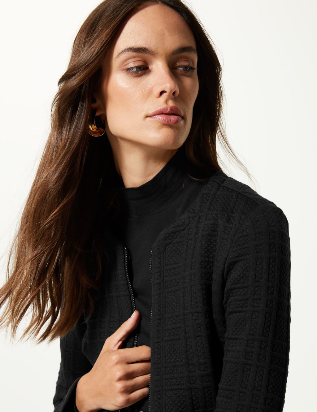 Textured Jersey Short Jacket M&S Collection M&S