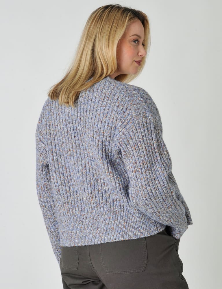 Textured Knitted Cropped Cardigan Burgs M S