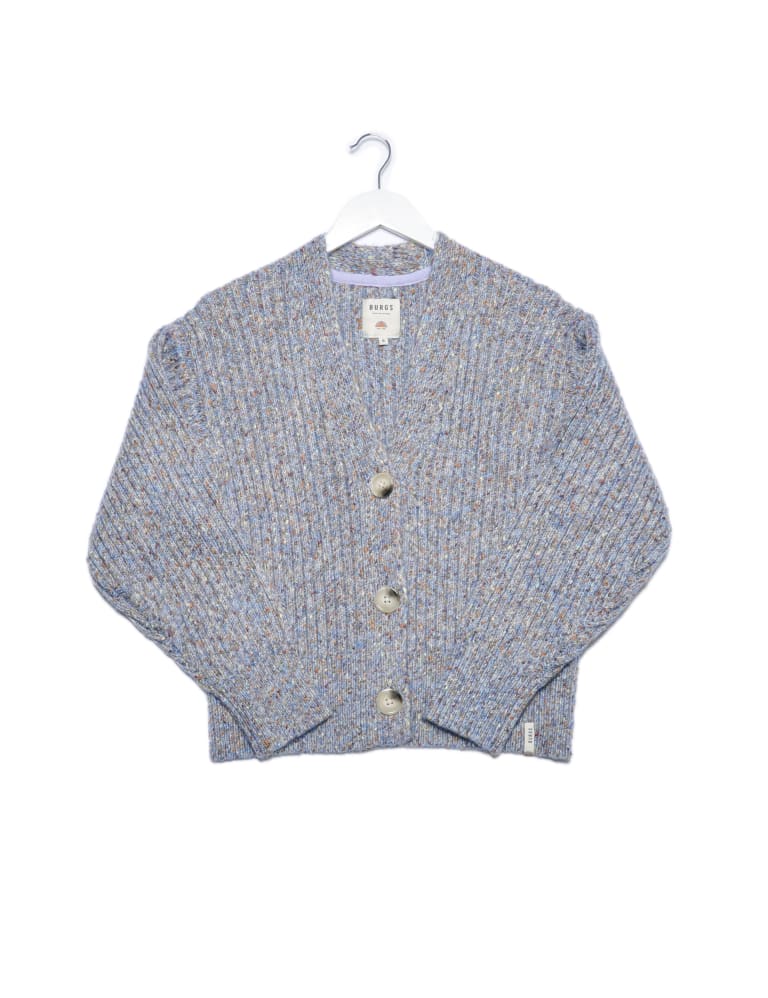 Textured Knitted Cropped Cardigan Burgs M S