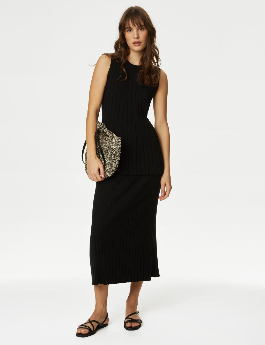 Textured Knitted Midi Skirt 3 of 7