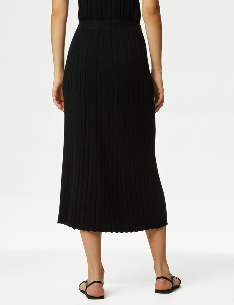 Textured Knitted Midi Skirt 5 of 7