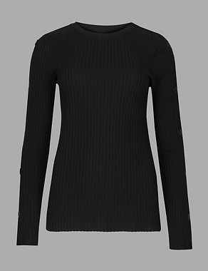 Textured Long Sleeve T-Shirt Image 2 of 4