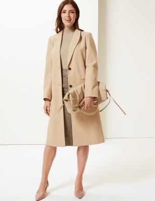 Textured hotsell longline coat